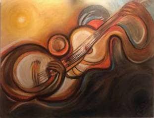 La musique adoucit les moeursArtists Mostafa SBAI Painting Fabled Gallery https://fabledgallery.art/product/composition/
